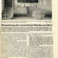1969-03-17 Einweihung renovierte Kirche Muri (Foto: Archiv W&auml;lti)