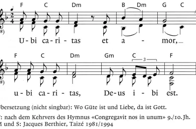 Lied 813: &laquo;Ubi caritas&raquo; (Foto: Gesangbuch)