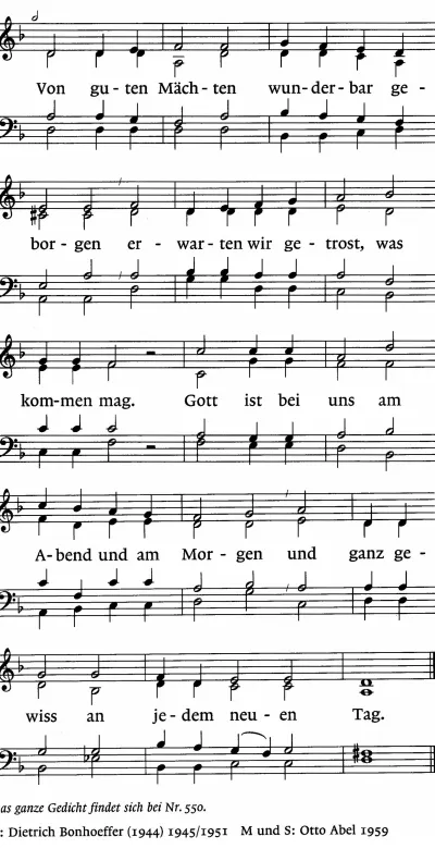 Lied 353: &laquo;Von guten M&auml;chten&raquo; (Foto: Gesangbuch)
